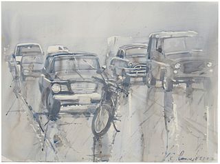 Luis Enrique Camejo (b. 1971), Untitled, from "After the Rain" series, 2003, Watercolor on Arches paper, Sight: 21.75" H x 29.75" W