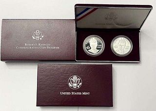 1998 Robert F. Kennedy Commemorative Proof Silver Dollars (2-coins No COA)
