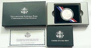 1999 Yellowstone National Park Commemorative Silver Dollar