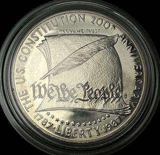 1987-S Constitution Proof Silver Commemorative Dollar