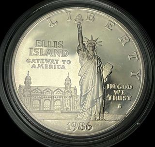 1986-S Statue of Liberty Proof Silver Commemorative Dollar