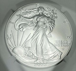 2022 American Silver Eagle Type 2 NGC MS70