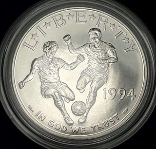 1994-D World Cup Silver Commemorative Dollar