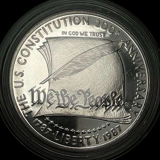 1987-S Constitution Proof Silver Commemorative Dollar