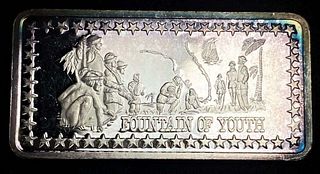 Fountain Of Youth "Wonders Of America" 1 ozt .999 Silver Bar