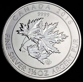 2016 Canada $8 Maple Leaf 1.25 ozt .9999 Silver