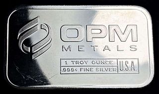 OPM Metals 1 ozt .999 Silver Bar