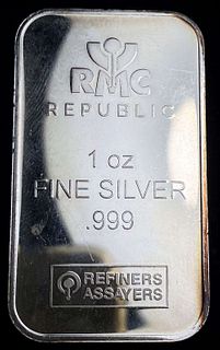 Republic Metals Corporation 1 ozt .999 Silver Bar