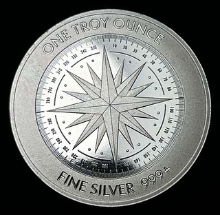 Compass Rose  1 ozt .9999 Silver 