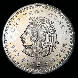 Aztec Cuauhtemoc 1 ozt .9999 Silver