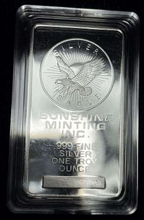 Sunshine Minting Inc. 1 ozt .999 Silver Bar