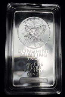 Sunshine Minting Inc. 1 ozt .999 Silver Bar