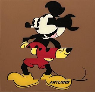 Artlord Original on wood panel with resin "Mickey "