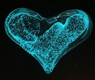 Jean Claude Novaro Heart Sculpture "Glow in the Dark"