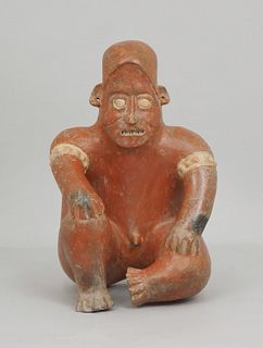 Jalisco Pottery Figure, Pottery Seated Man.