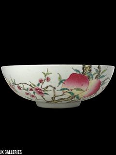 INCREDIBLE 19TH CENTURY CHINESE PEACH BOWL