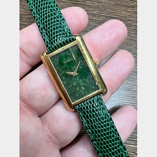 Piaget 18K Yellow Gold Jade Watch