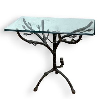 Elegant Giacometti Style Iron Based Side Table
