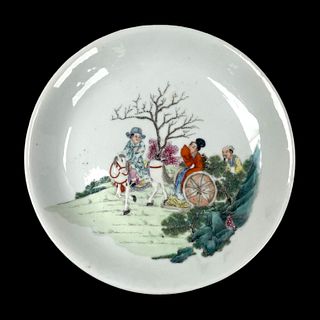 Chinese Porcelain Equestrian Chariot Dish