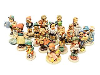 Collection Of 17 German Hummel Figurine.