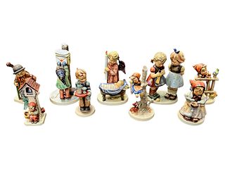 Collection Of 9 German Hummel Figurine.