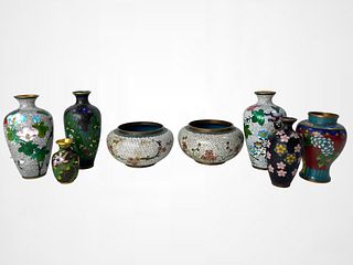Collection of Vintage Antique Japanese Cloisonné