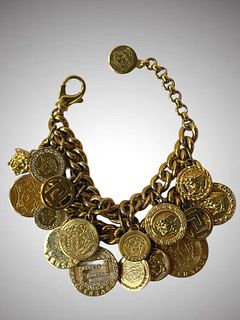 Versace Gold Plated Medusa Bracelet