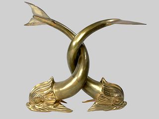 Pair of 1970 Brass Cow Fish