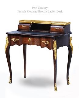 19th Century French Mounted Bronze Ladies Desk