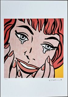 ROY LICHTENSTEIN's Happy Tears, A Limited Edition Lithography Print