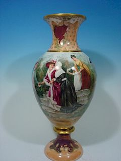 ANTIQUE Large France Vase, 23" high. marked 1902