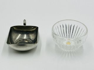 Crystal Bowl By Dansk together with a Royal Holland Pewter Bowl