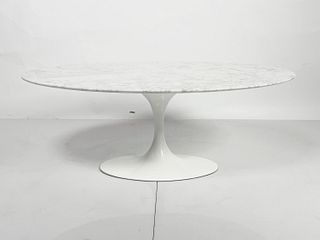 Eero Saarinen Style Coffee Table with Marble Top