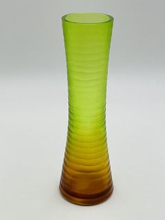 Vintage Chiseled Studio Glass Vase