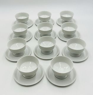 Set of 11 China Sherbet with Underplate Buff Classic by FITZ & FLOYD