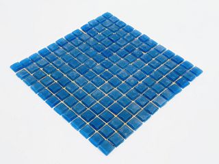 5 boxes of Cobalt Blue Glass Mosaic Tile Backsplash 1x1