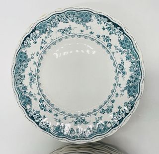 Set of 10 dinner plates and 11 salad plates made in England by JC & Sons