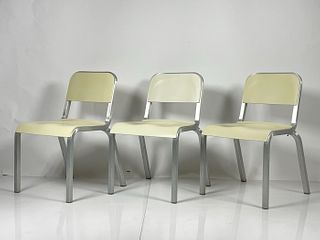 Set of 3 1951 Emeco stacking chairs by BMW