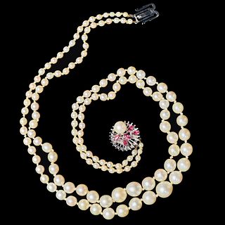 2-ROW SOUTH SEA PEARL NECKLACE