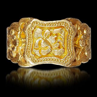 ANTIQUE CHINESE HIGH CARAT GOLD RING