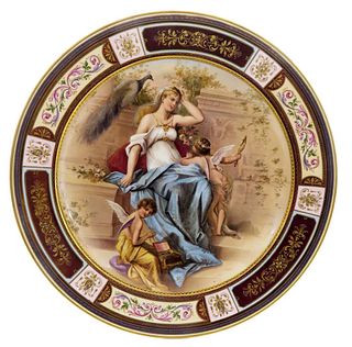 19th C. Royal Vienna Hand Painted  Cabinet Plate