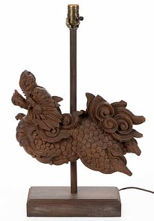 CHINESE WOODEN ARCHITECTURAL FRAGMENT