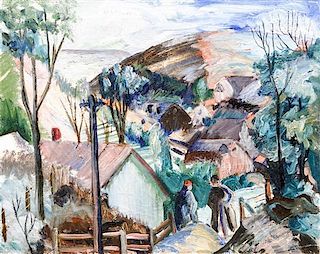 Glen Allison Ranney, (Wisconsin, 1896-1959), The Edge of the Village, circa 1930