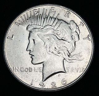 1926-S Peace Silver Dollar AU+