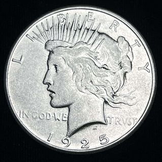 1925-S Peace Silver Dollar AU+