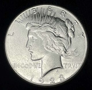 1923-S Peace Silver Dollar AU+