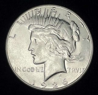 1926-S Peace Silver Dollar AU+