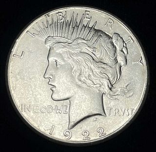 1922-S Peace Silver Dollar AU+
