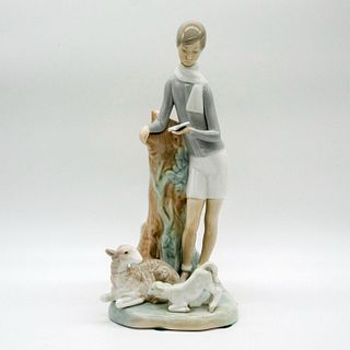 Boy with Lambs 1004509 - Lladro Porcelain Figurine