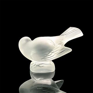 Lalique Crystal Figurine, Sparrow Head In Wing 1165